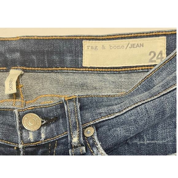 Rag & Bone Women's Skinny Jeans Size 24 Low Rise Distressed - Picture 5 of 7